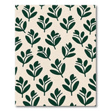 Green Leaf Pattern Area Rug on Cream Beige