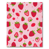 Fruit Pattern Whimsical Strawberry Pink Area Rug