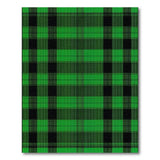 Green Black Plaid Check Area Rug