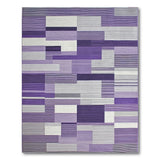 Purple Purple Geometric Block Stripe Area Rug