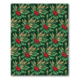 Vintage Holly Berry Leaf Area Rug
