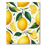 Sunny Yellow Sunny Lemon Fruit Pattern Area Rug