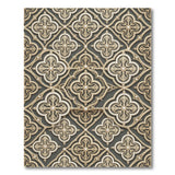 Ornate Gold Quatrefoil Pearl Rug