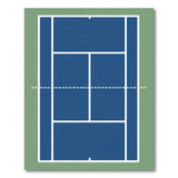 ODIKA Washable Tennis Court Rug - Low Pile Non-Slip Sports Area Rug for Kids & Playroom