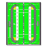 Kids Race Track Play Area Rug