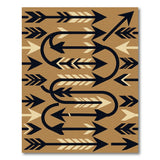 Tan Interlocking Arrows Southwestern Area Rug