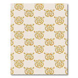 Gold and Silver Ornate Gold Floral Vintage Area Rug