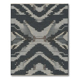 Bold Black White Zigzag Geometric Area Rug