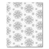Grey Snowflake Geometric Area Rug