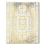 Gold Geometric Maze Area Rug