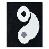 Yin-Yang Harmony Black White Area Rug