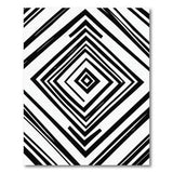 Bold Black White Zigzag Diamond Area Rug