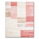 Modern Geometric Pink Stripe Area Rug