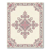 Pink Ornate Pink Medallion Persian Area Rug