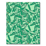 Stylized Green Leaf Area Rug