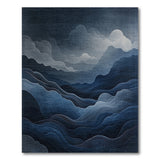 Blue Mountain Waves Area Rug