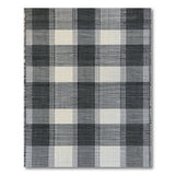 Black and White Black White Plaid Woven Area Rug