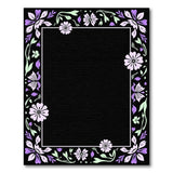 Purple Purple Floral Border Area Rug