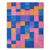 Multi-color and Patterns Vibrant Multi-Color Geometric Patchwork Area Rug