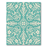 Elegant Teal Floral Vintage Area Rug