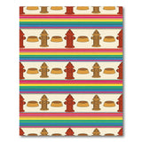 Colorful Fire Hydrant Washable Area Rug