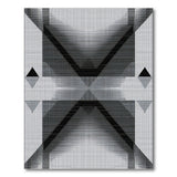 Geometric Modern Black White Geometric Triangle Area Rug