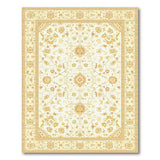 Exquisite Ivory Gold Floral Persian Area Rug