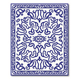 Blue and Teal Ornate Blue Persian Border Area Rug