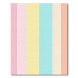 ODIKA Pastel Rainbow Striped Washable Area Rug - Low Pile Non-Slip Kids Room Carpet