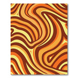 Abstract Area Vibrant Orange Swirl Abstract Area Rug