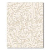 Beige Fluid Wave Abstract Area Rug