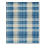 Navy Blue and Cream Plaid Area Rug