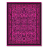 Pink Leopard Print Boho Chic Area Rug