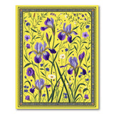 Purple Iris Meadow Persian Area Rug