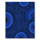 Abstract Area Blue and Teal Hypnotic Blue Swirl Abstract Area Rug
