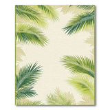 ODIKA Tropical Palm Leaf Washable Area Rug - Low Pile Non-Slip Botanical Carpet