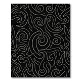 Elegant Black Swirl Abstract Area Rug