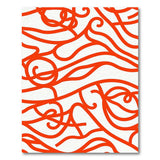 Bold Red Swirl Abstract Abstract Area Area Rug
