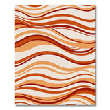Orange Wavy Terracotta Abstract Area Rug