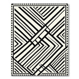 Black and White Stripe Bold Black White Geometric Stripe Rug