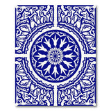 Blue and Teal Navy Blue Mandala Persian Area Rug