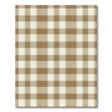 Cream Tan Gingham Check Rustic Area Rug