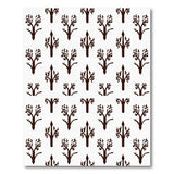 Stylized Tree Motif Brown Area Rug