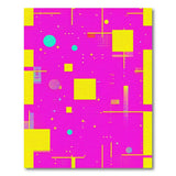 Multi-color and Patterns Vibrant Pink Yellow Teal Geometric Area Rug