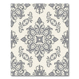 Elegant Grey Floral Damask Area Rug