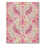 Vibrant Pink Paisley Traditional Area Rug