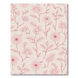 Pink Daisy Line Art Floral Area Rug