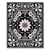 Pink Blossom Floral Medallion Area Rug