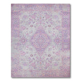 Distressed Vintage Purple Floral Distressed Vintage Area Rug