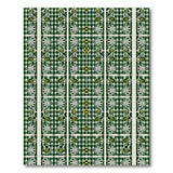 Green Gingham Floral Embroidery Area Rug
